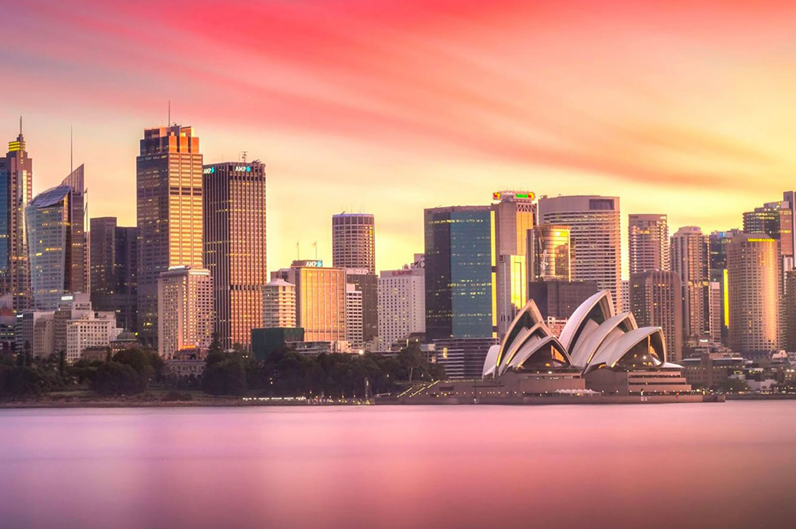 Le pont du port de Sydney en Australie le matin